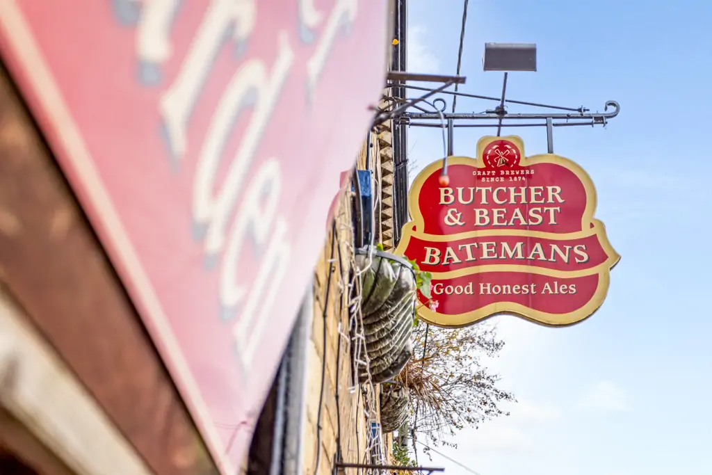 Butcher & Beast Pub, Heighington, Lincoln - Outside Sign