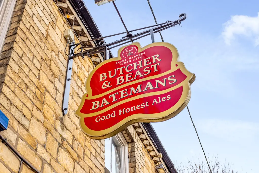 Butcher & Beast Pub, Heighington, Lincoln - Sign Batemans