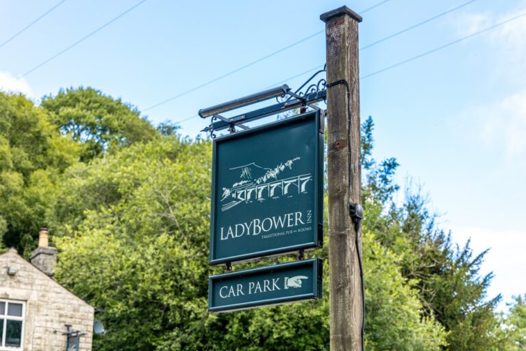 The Ladybower Inn Batemans Cask Ale Stockist - Signage