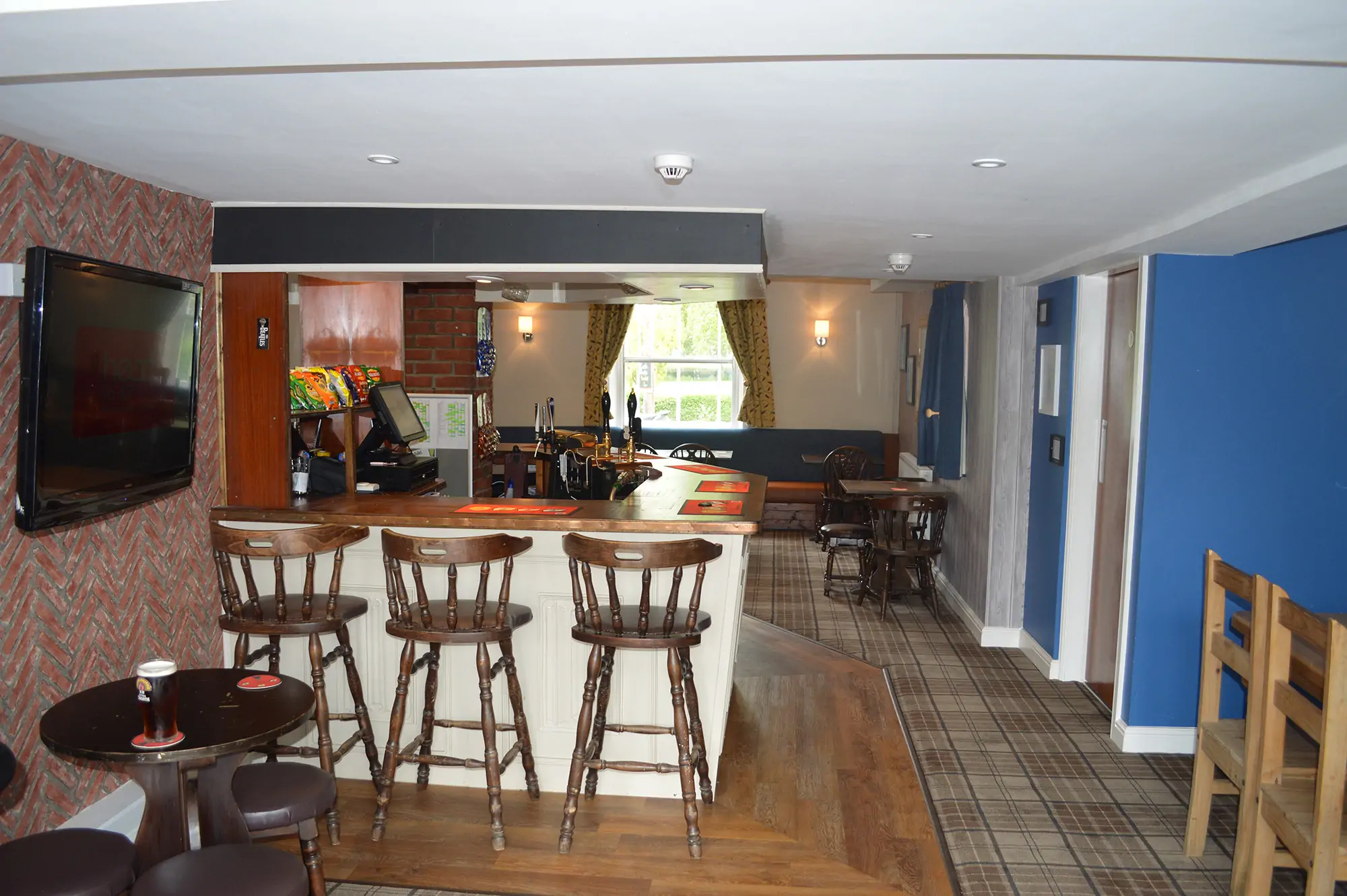 The bar inside the White Hart, Old Leake