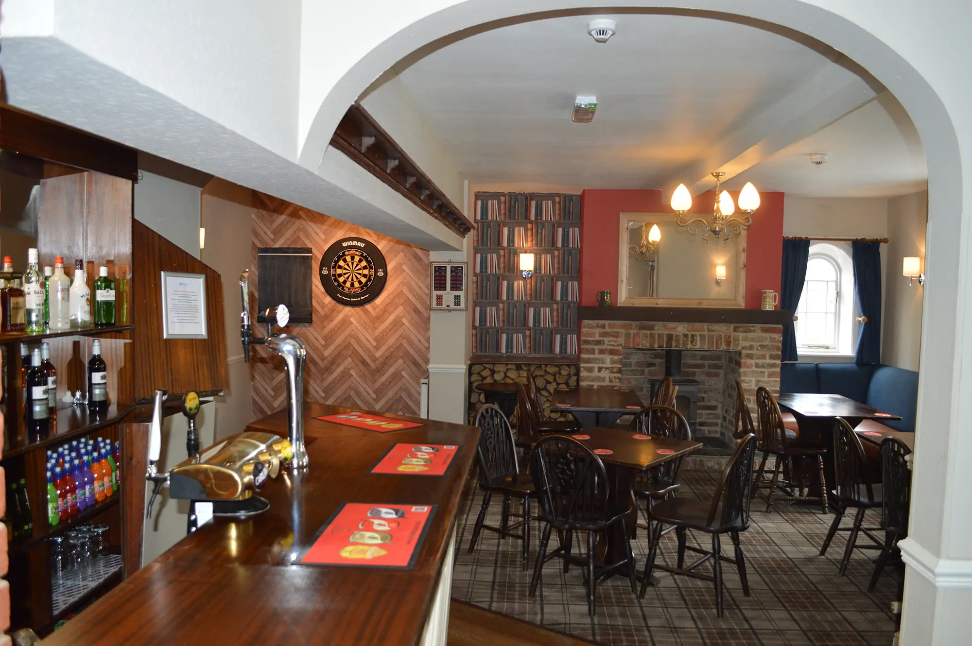 The bar inside the White Hart, Old Leake