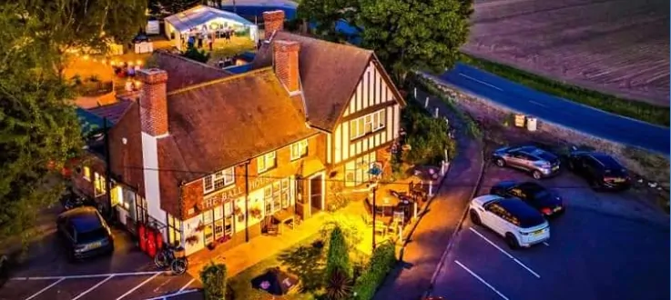 Batemans Pub - Ball House, Boston - Aerial Photo of Pub at Night