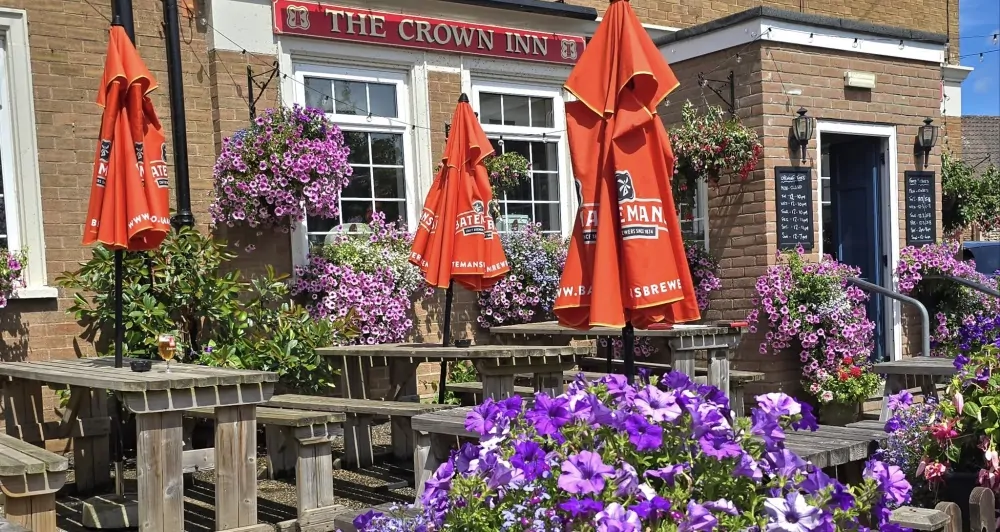 Batemans Pub - Crown Inn, Trunch - External Flowers / Beer Garden