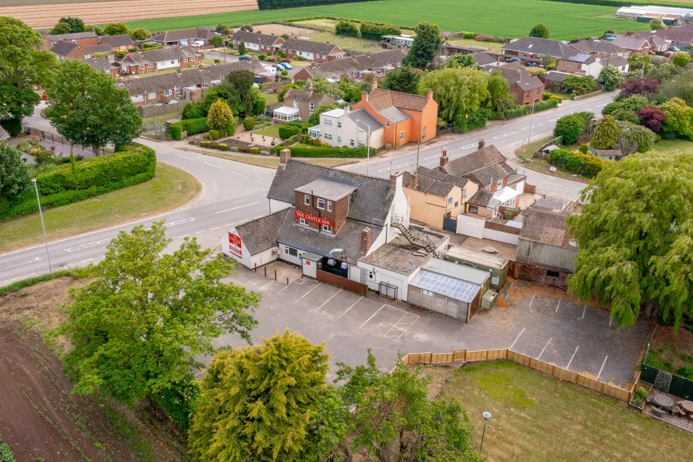 Batemans Pub - The Castle Inn, Freiston Exterior Drone Photo