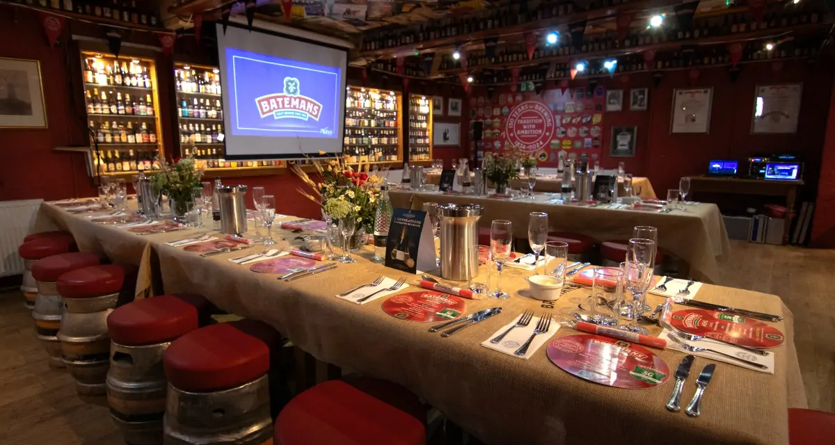 Batemans celebrate 150th anniversary with Brewers lunch - Patricia Room set for dinner.