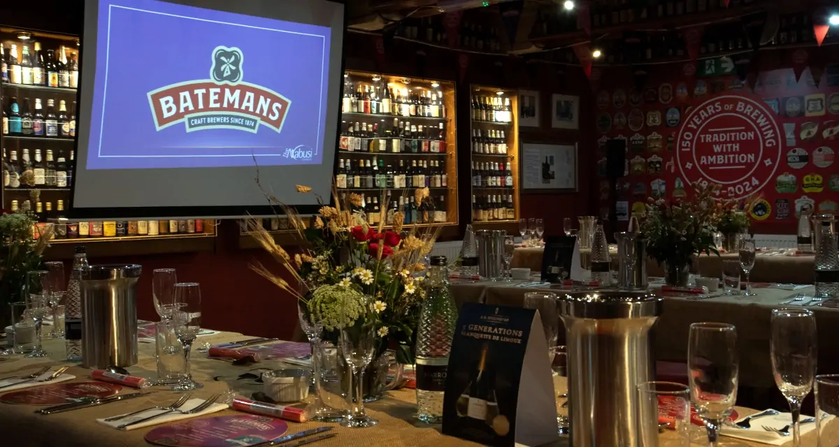 Batemans celebrate 150th anniversary with Brewers lunch - Patricia Room set for dinner.