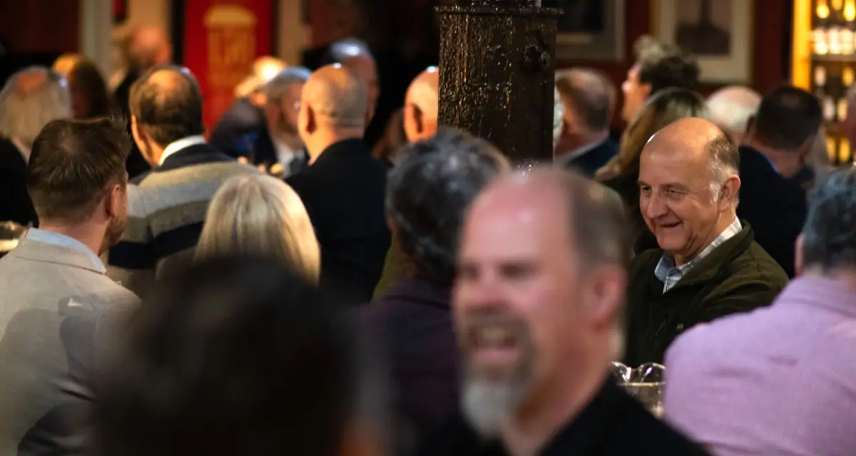 Batemans celebrate 150th anniversary with Brewers lunch - Guests enjoying Kriss Akabusi, MBE inspirational talk.