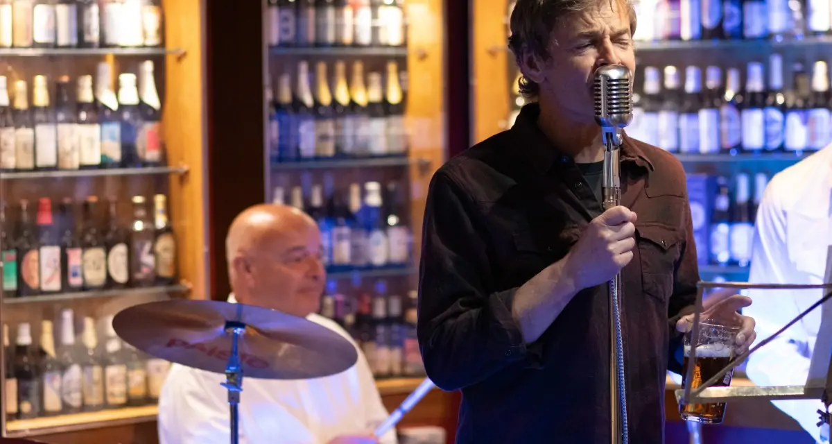 Batemans celebrate 150th anniversary with Brewers lunch - Rockney Rebels Band with special guests, on drums Stuart Bateman and Mark Johnson (Meerkat Brew Ltd.) on vocals.