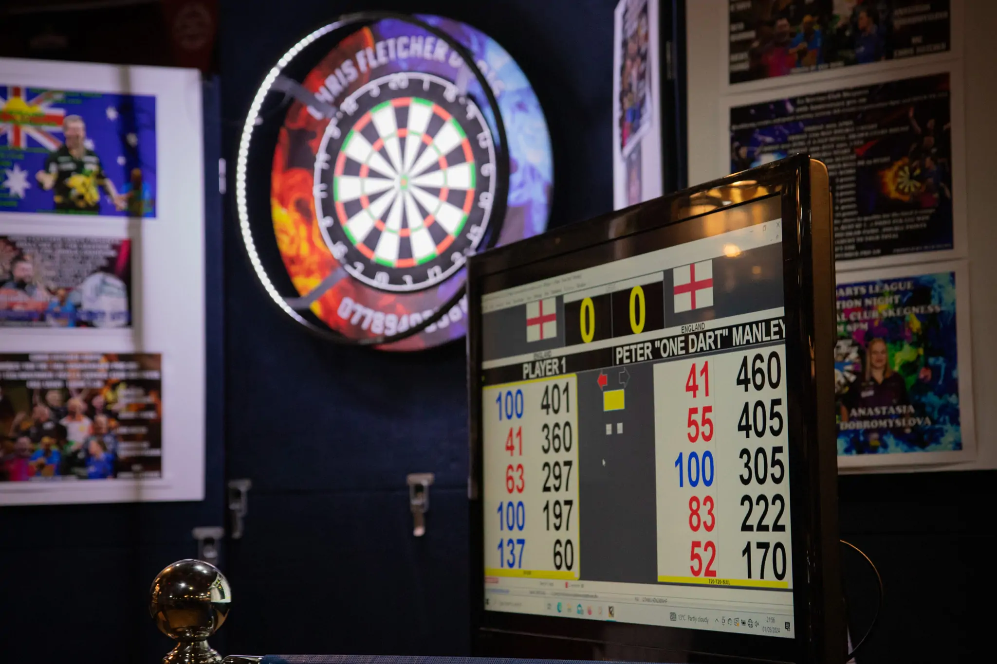 Peter Manley Pro Darts Night at Batemans 150th anniversary celebrations provided by Chris Fletcher Darts.