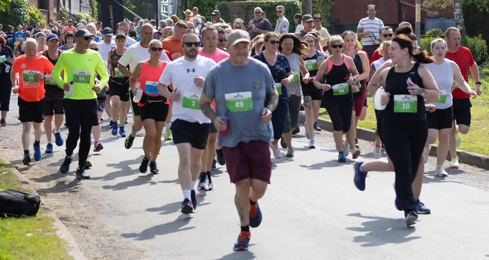 Five Generations Charity Fun Run - Runners Along the Road