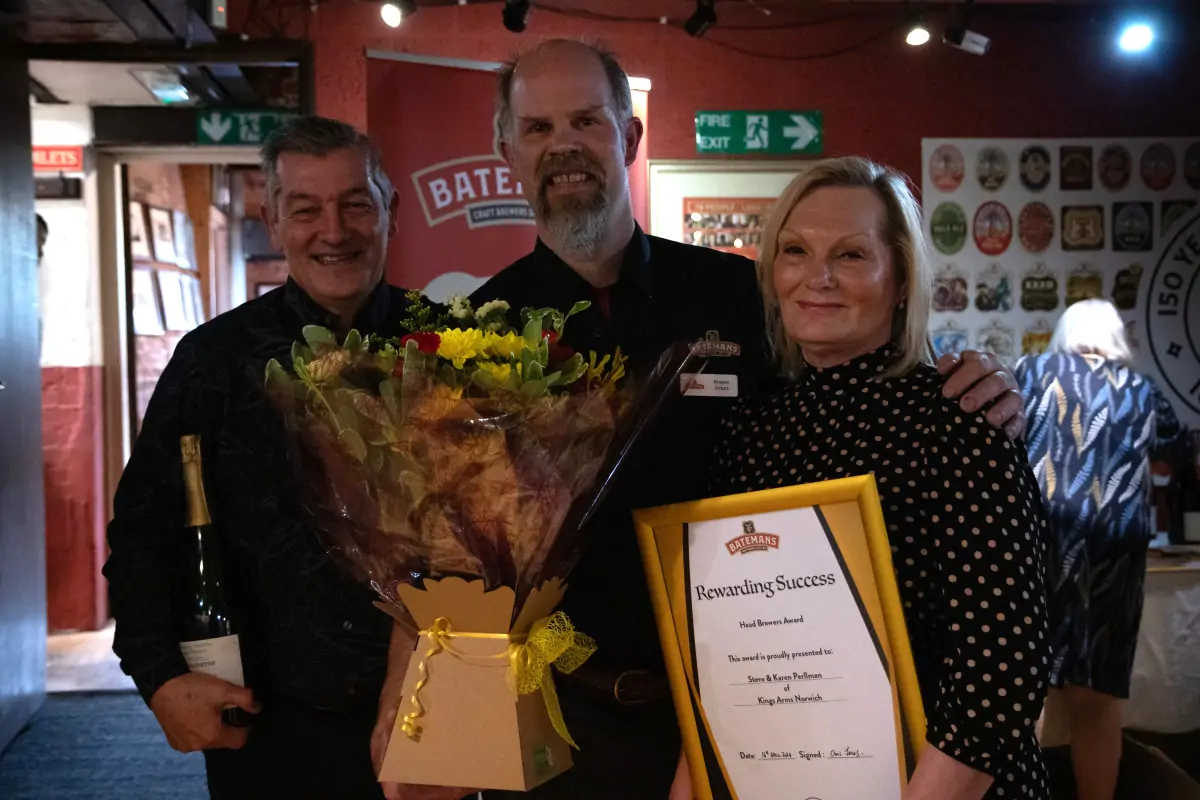 Batemans Rewarding Success - Head Brewers Award - Kings Arms, Norwich