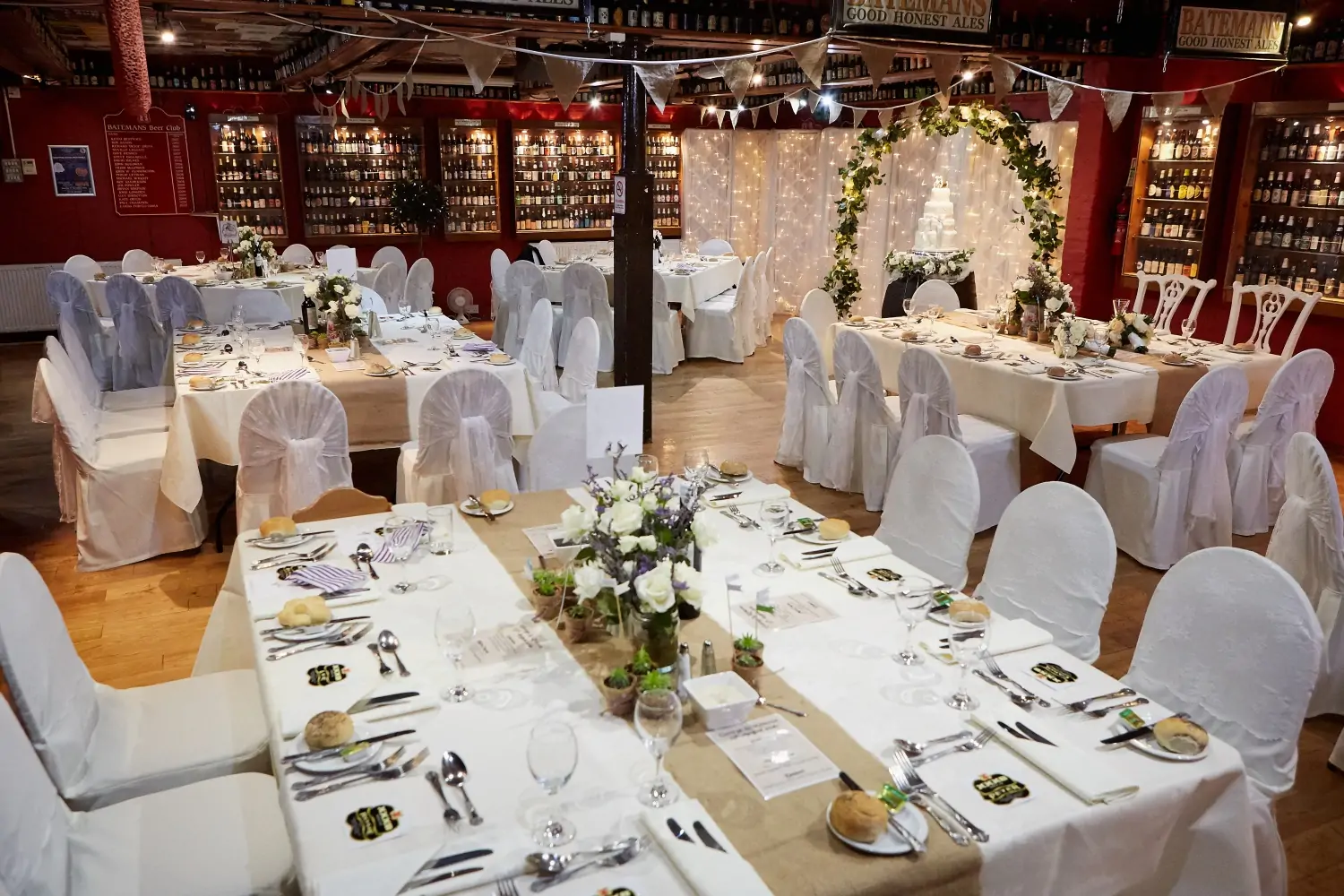 Batemans Wedding - Wedding reception set up at Batemans Brewery
