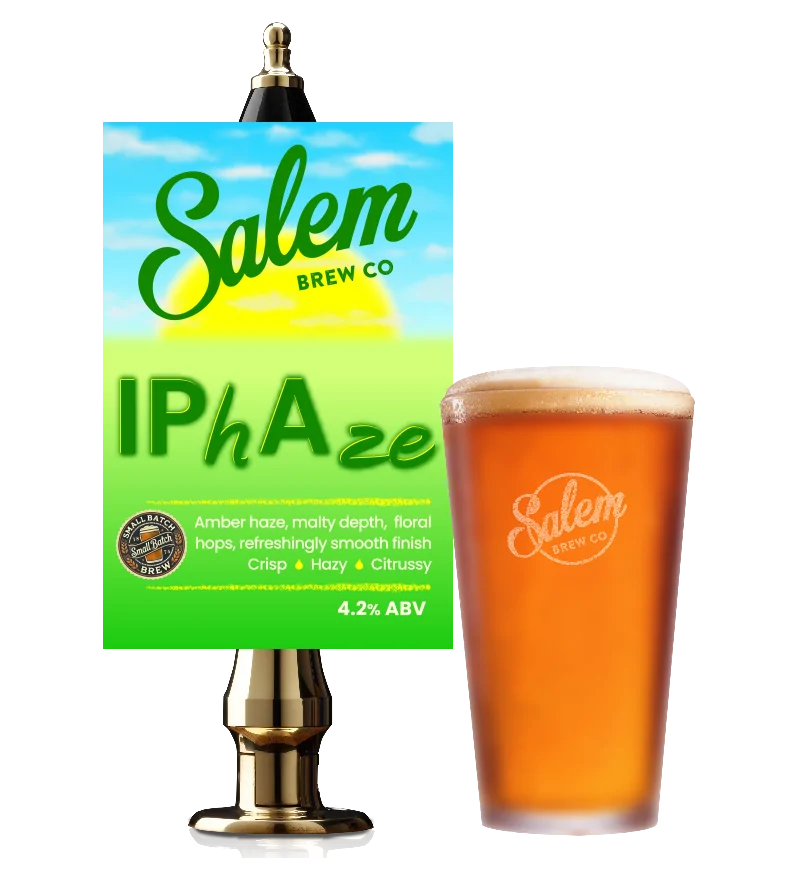 Salem Brew Co. - IPhAze - Amber Haze easy drinking for Summer lazy days!