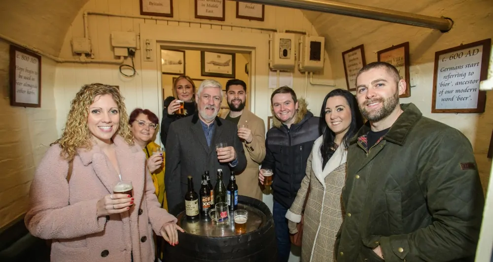 Batemans Brewery Tour - Group Sample Room enjoying a Batemans Beer