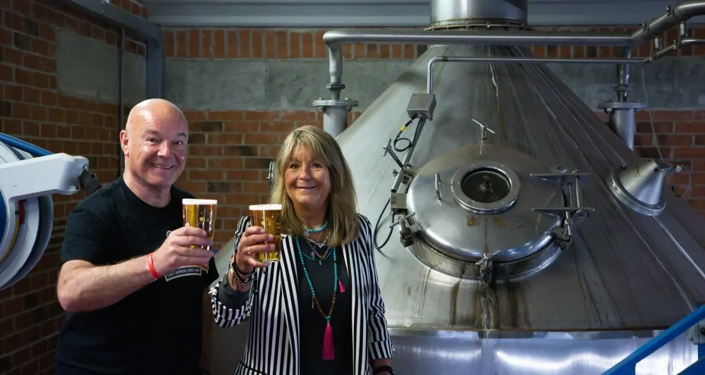 Batemans Brewery Tour - Stuart & Jaclyn Say Cheers in Brewhouse