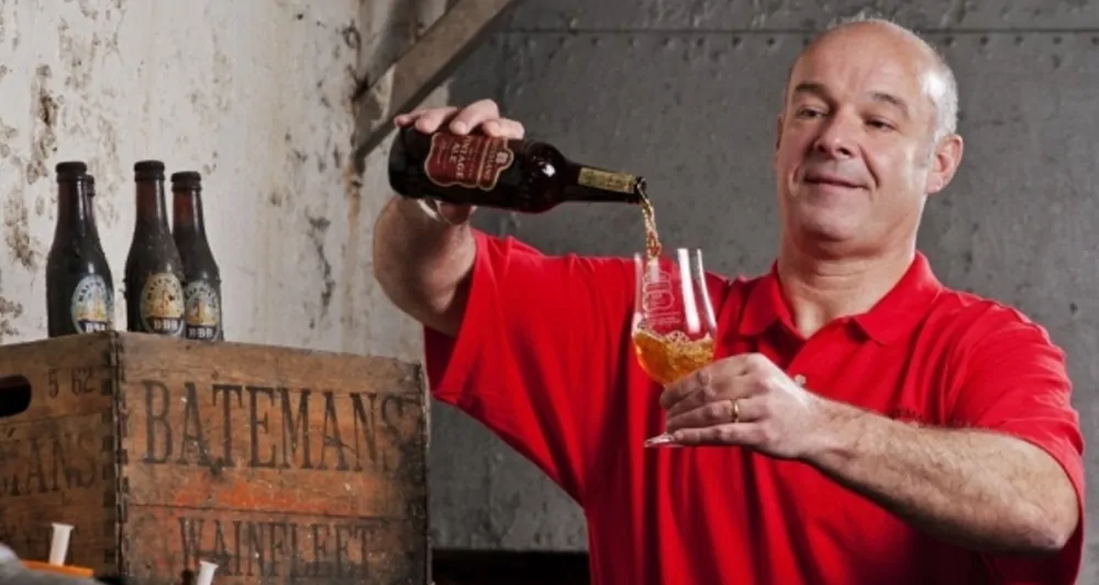 Batemans Brewery Tour - Vintage Ale being poured by Stuart Bateman