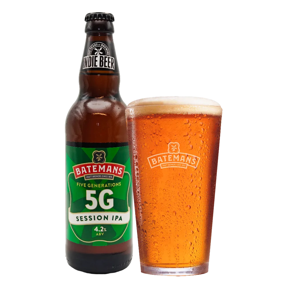 Batemans 5G Bottled Beer with Indie Beer Neck Label