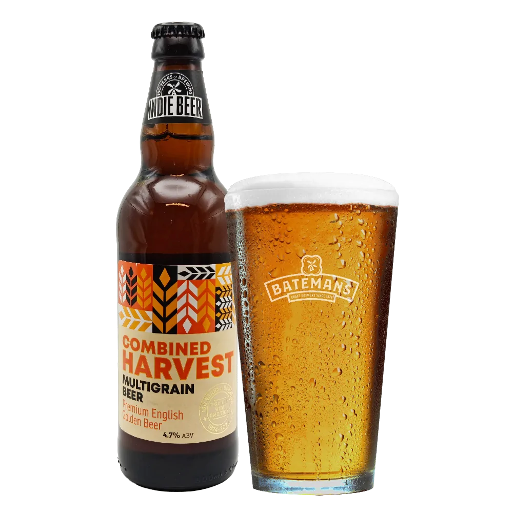Batemans Combined Harvest Bottled Beer with Indie Beer Neck Label