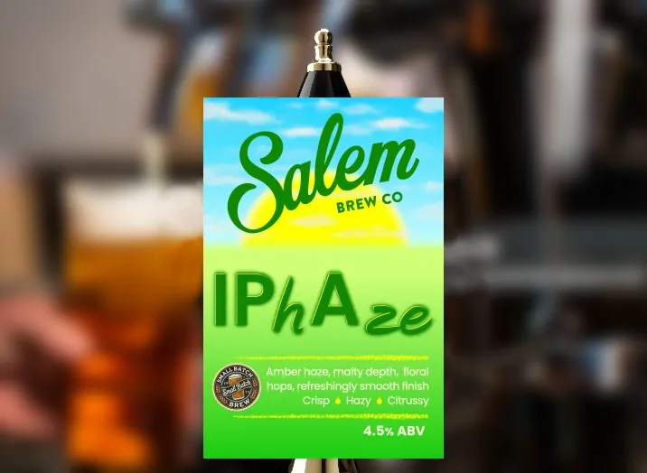 Salem Brew Co. - IPhAze - Amber Haze easy drinking for Summer lazy days!