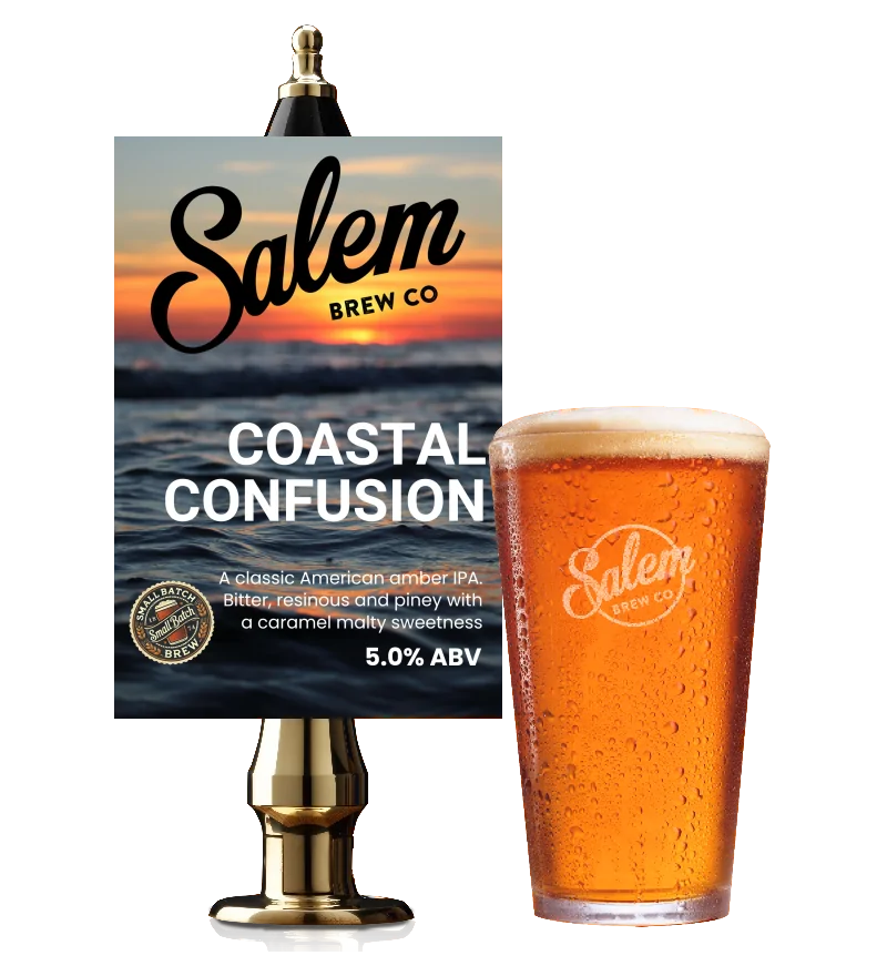 Salem Brew Co. - Coastal Confusion - Classic American IPA. Resinous, piney with a caramel malty sweetness.