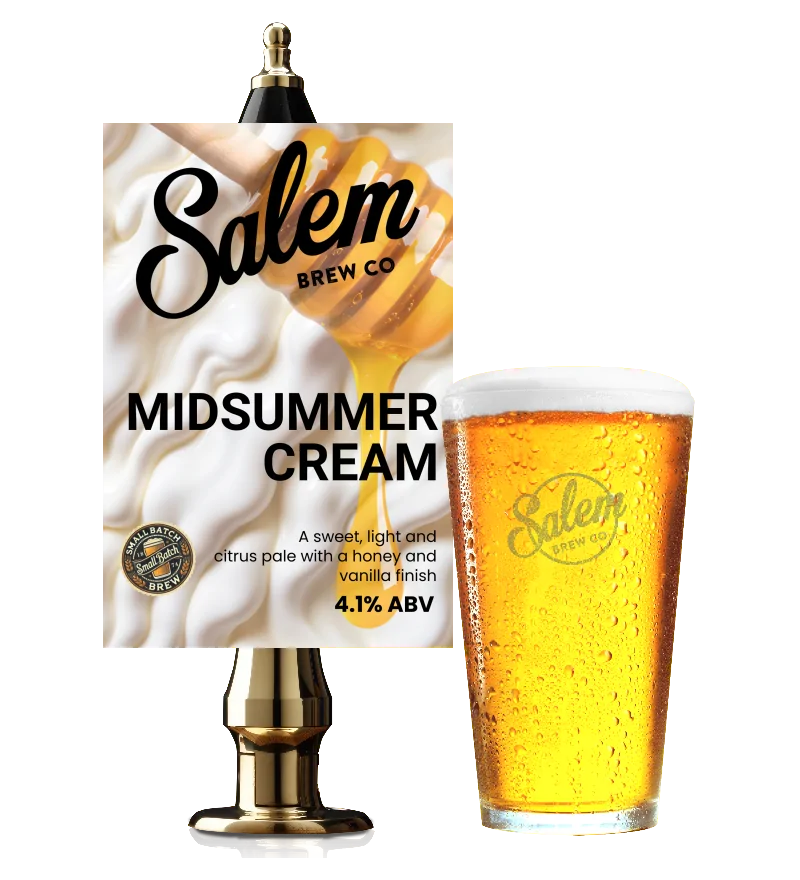 Salem Brew Co. - Midsummer Cream - Sweet, light and citrussy with a honey and vanilla finish.