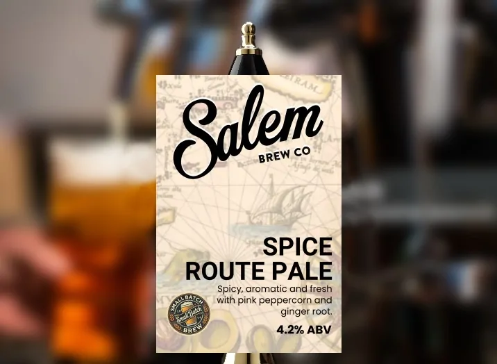 Salem Brew Co. - Spice Route Pale - Spicy, aromatic and fresh with pink peppercorn and ginger root.