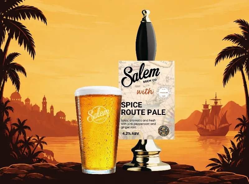 Salem Brew Co. - Spice Route Pale - A subtle mix of spice, enjoy a delicious journey!